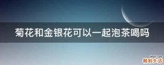 菊花和金银花可以一起泡茶喝吗