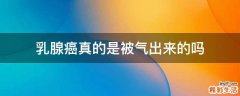 乳腺癌真的是被气出来的吗