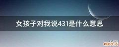 女孩子对我说431是什么意思
