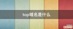 top域名是什么