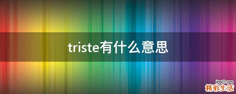 triste有什么意思