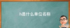 h是什么单位名称