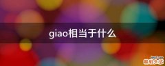 giao相当于什么
