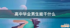 高中毕业男生能干什么
