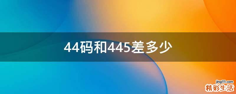 44码和44.5差多少
