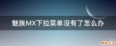 魅族MX下拉菜单没有了怎么办
