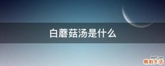 白蘑菇汤是什么