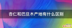 杏仁和巴旦木产地有什么区别
