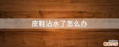 皮鞋沾水了怎么办