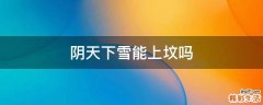 阴天下雪能上坟吗