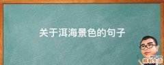 关于洱海景色的句子