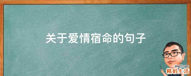 关于爱情宿命的句子