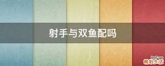 射手与双鱼配吗