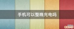 手机可以整晚充电吗