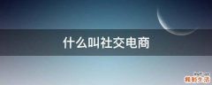 什么叫社交电商