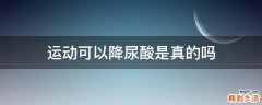 运动可以降尿酸是真的吗