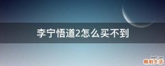 李宁悟道2怎么买不到