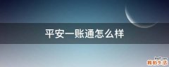 平安一账通怎么样