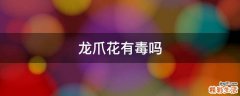 龙爪花有毒吗
