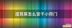 湿耳屎怎么变干小窍门