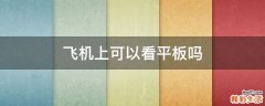 飞机上可以看平板吗