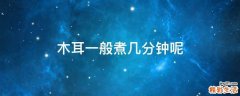 木耳一般煮几分钟呢