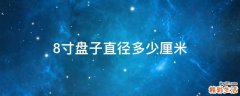 8寸盘子直径多少厘米