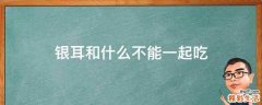 银耳和什么不能一起吃