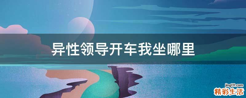 异性领导开车我坐哪里