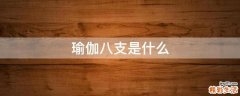 瑜伽八支是什么