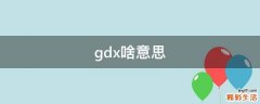 gdx啥意思