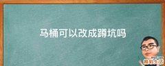 马桶可以改成蹲坑吗