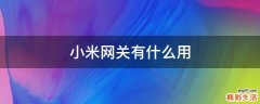 小米网关有什么用