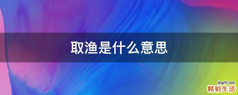 取渔是什么意思