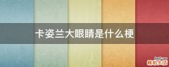 卡姿兰大眼睛是什么梗