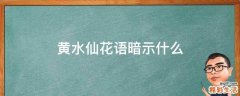 黄水仙花语暗示什么