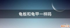 龟板和龟甲一样吗