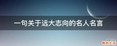 一句关于远大志向的名人名言