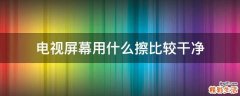 电视屏幕用什么擦比较干净