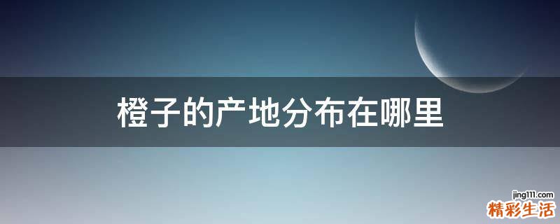 橙子的产地分布在哪里