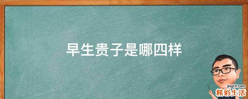 早生贵子是哪四样