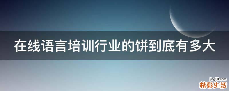 在线语言培训行业的饼到底有多大