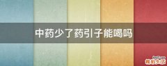 中药少了药引子能喝吗