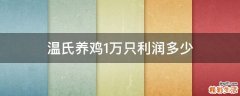 温氏养鸡1万只利润多少