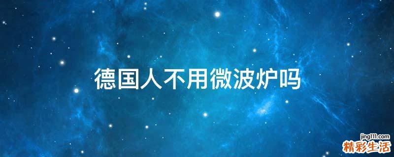 德国人不用微波炉吗