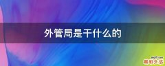 外管局是干什么的