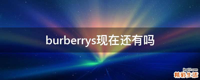 burberrys现在还有吗
