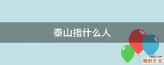 泰山指什么人