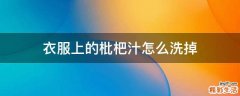 衣服上的枇杷汁怎么洗掉