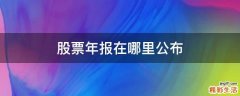 股票年报在哪里公布
